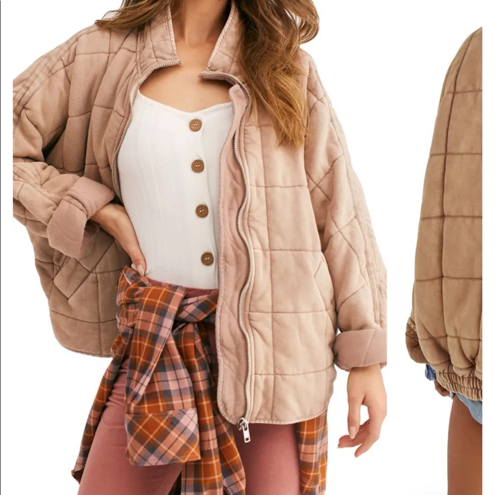 NWT Free People Dolman Sleeve Quilted Jacket